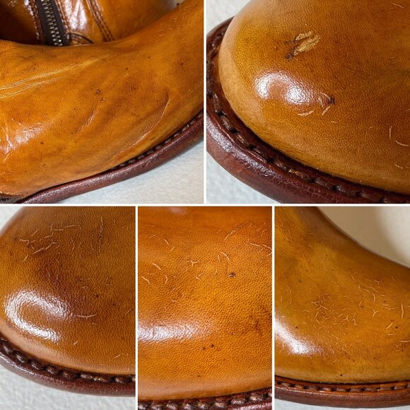 BED STU Tess Distressed Leather Riding Boots Size 8 - Picture 9 of 16